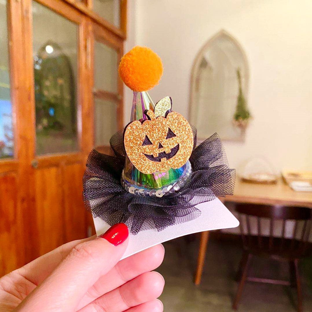 FS1733萬聖節閃光蕾絲帽子髮夾2023.09.22