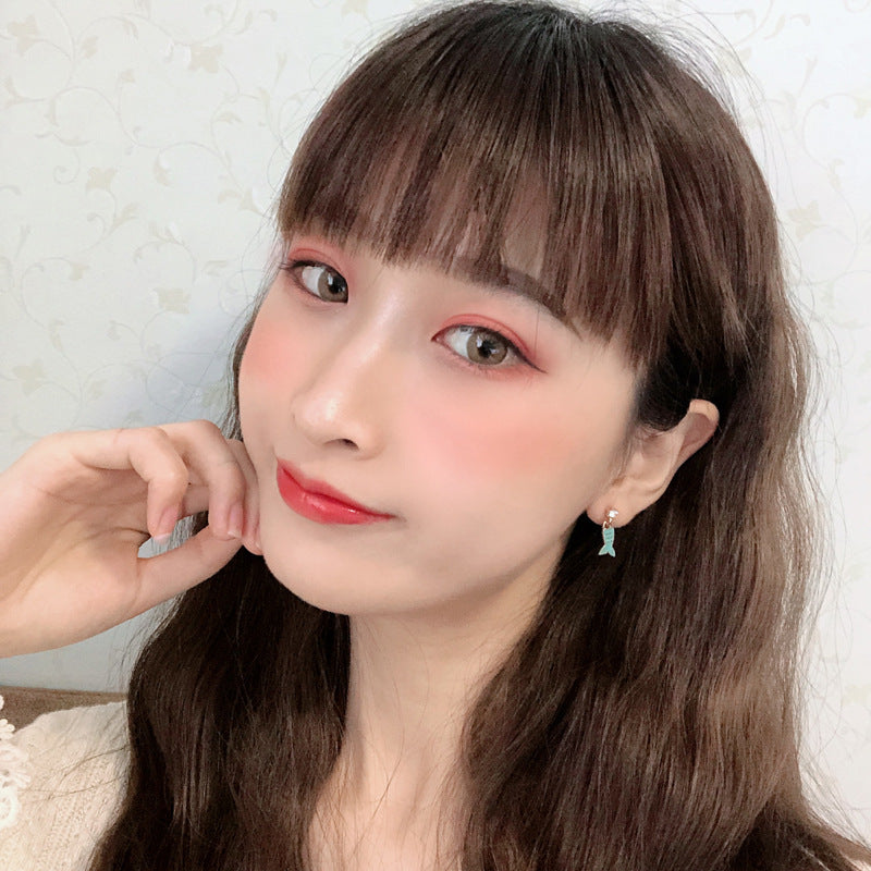 BJ1361夢幻童話公主愛麗絲美人魚S925銀針耳釘2025.07.22