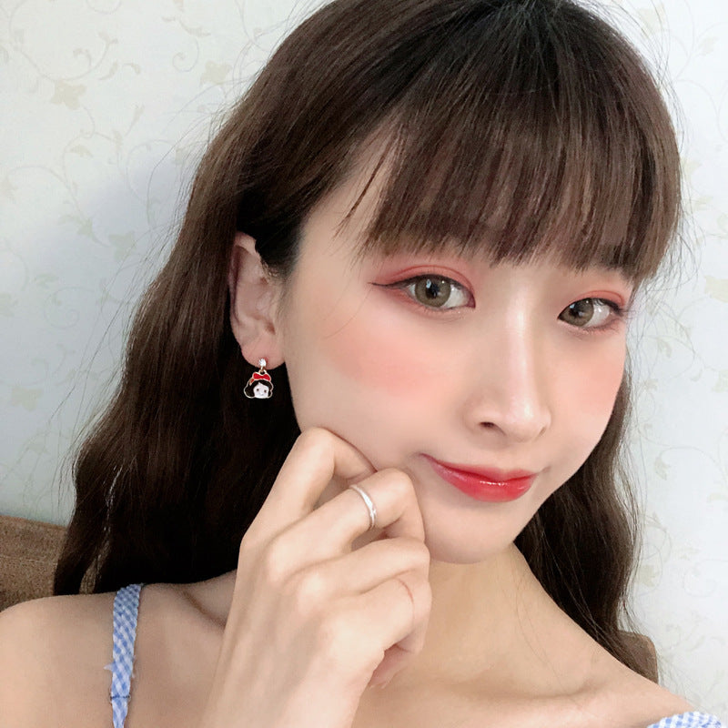 BJ1361夢幻童話公主愛麗絲美人魚S925銀針耳釘2025.07.22
