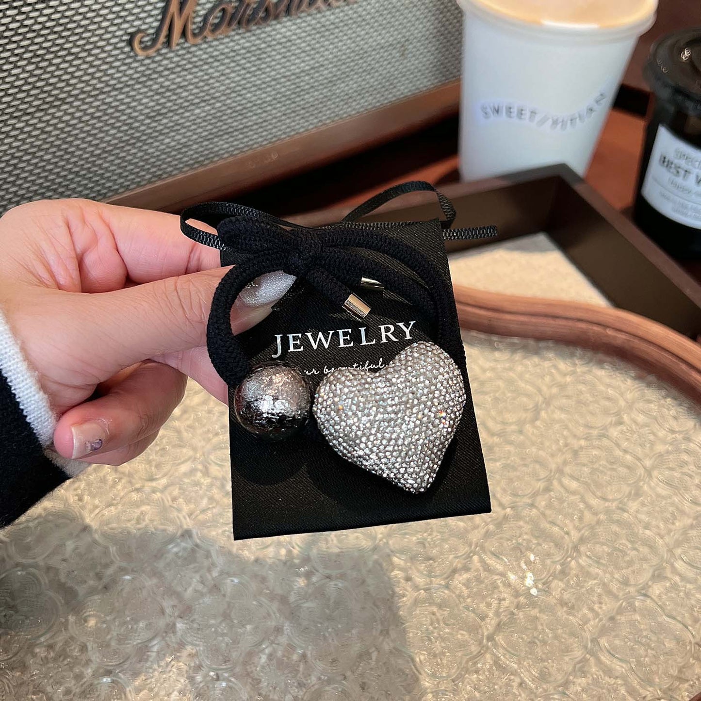 AD4221輕奢閃亮滿鑽愛心髮圈2024.12.13