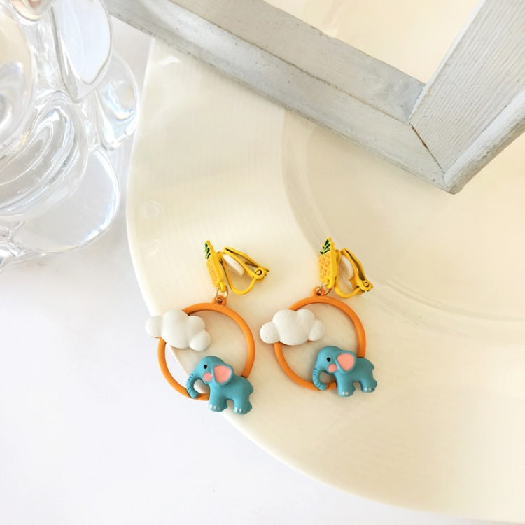 BN1604水果雲朵可愛小象S925銀針耳釘2023.11.10