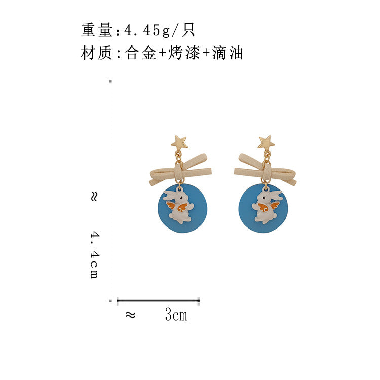 BJ4868自主設計可愛甜美小兔子S925銀針耳釘2025.07.22