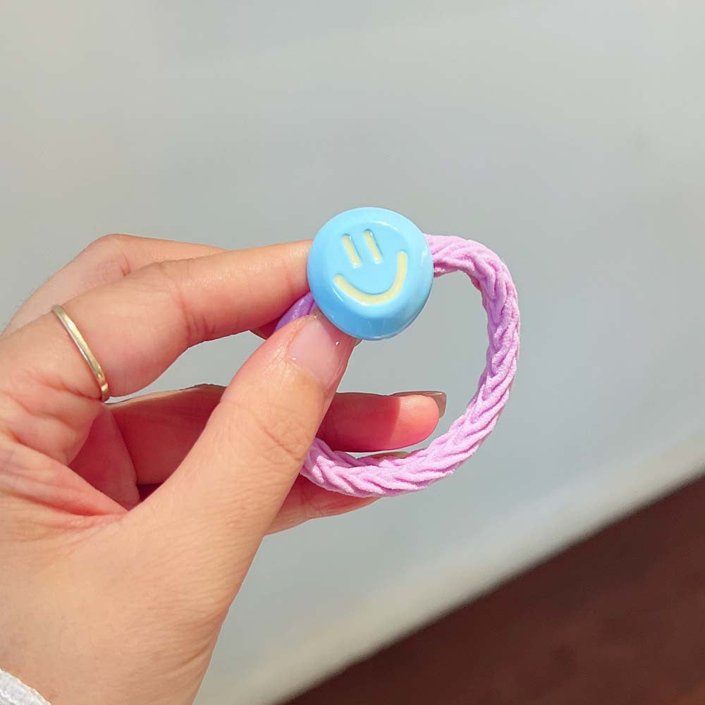 AK6437多巴胺彩色笑臉毛巾髮圈2023.07.07