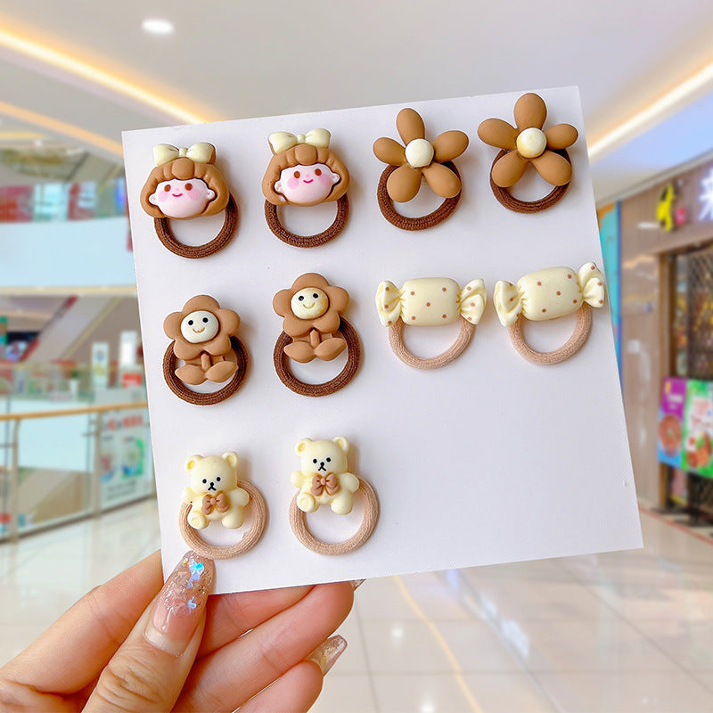 CA5261兒童橡皮筋發圈頭飾女童寶寶紮頭髮皮筋2023.04.14