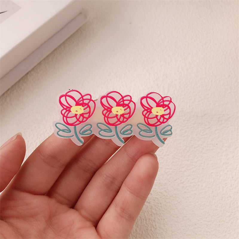 GA5443 百搭甜美可愛玫瑰亞克力花朵髮夾2024.04.23