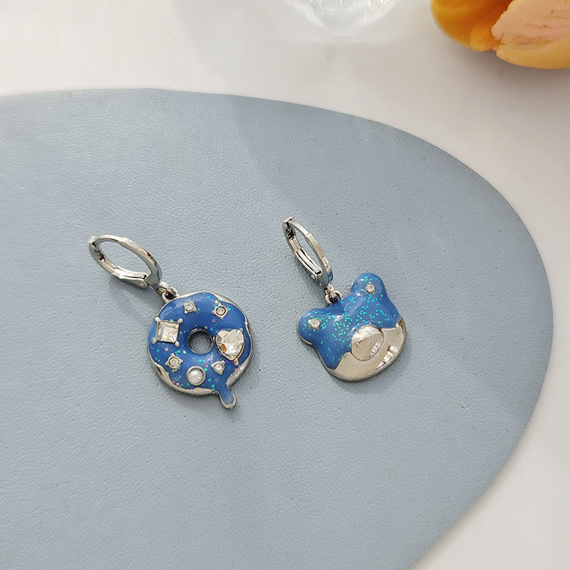 BA7352個性趣味甜甜圈小熊耳扣2024.04.09