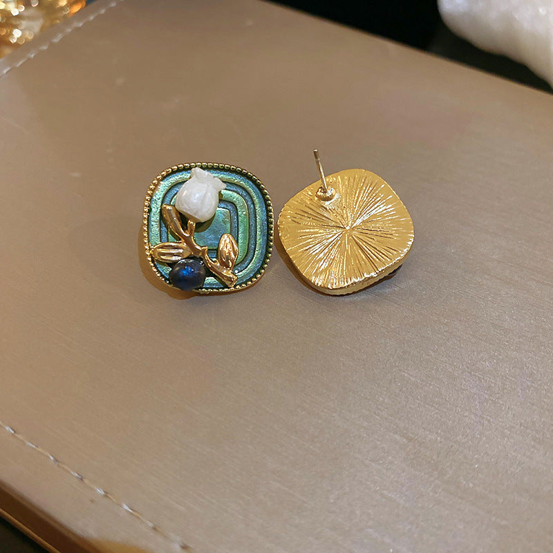 EK1299法式復古花朵銀針耳釘2024.07.16