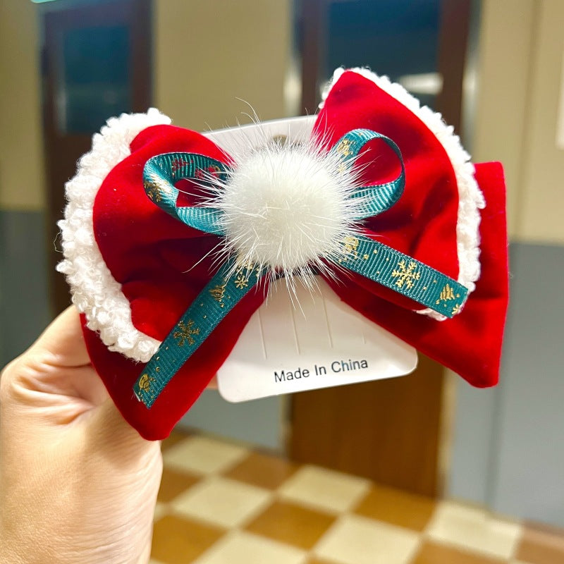 FO1575耶誕蝴蝶結髮夾2023.10.24