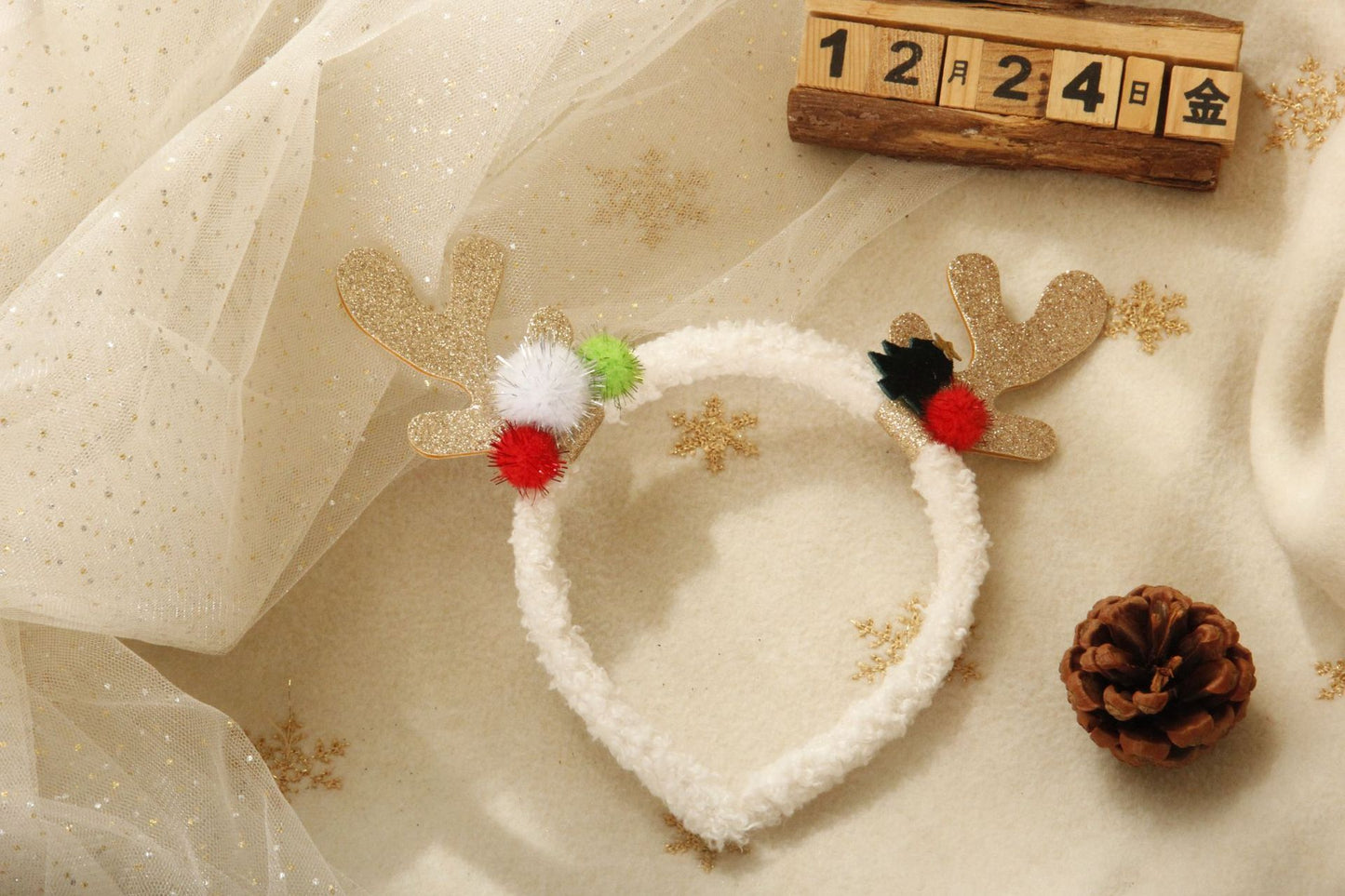 FO2017麋鹿彩色毛球髮箍2023.10.24