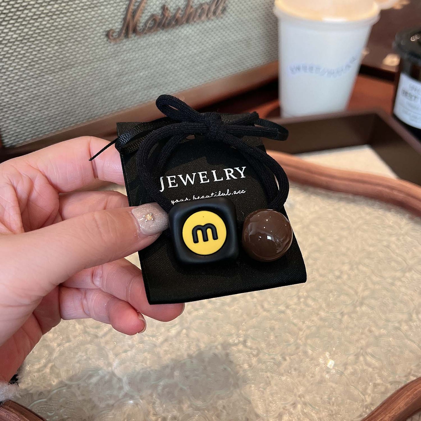 ✨清倉特賣✨AD6017磨砂字母金屬質感ins髮圈2024.12.13