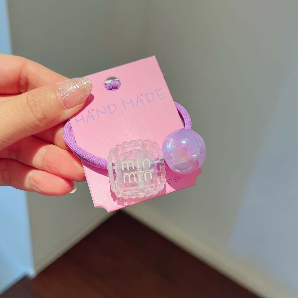 AJ2484韓國醋酸方塊字母彩色髮圈2023.06.23