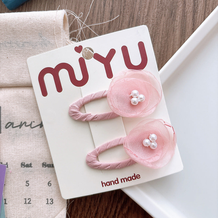 CM0308超仙韓版甜美雪紗花瓣女孩髮夾2025.03.07