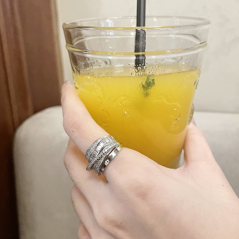 EN7691輕奢鋯石復古交叉鏤空戒指2023.11.14