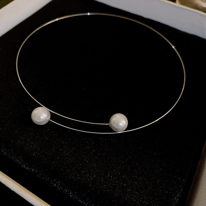 EN2395碎銀幾兩珍珠開口氣質項圈2024.05.21