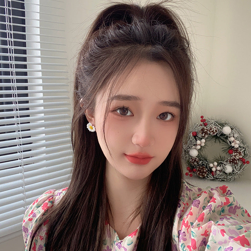 BJ2536甜美小清新雛菊花朵S925銀針耳釘2025.07.22