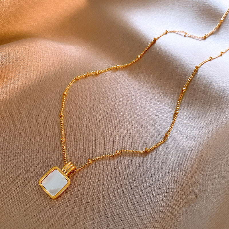 EK6794玫瑰的故事劉亦菲黃亦玫同款方形項鍊2024.07.02