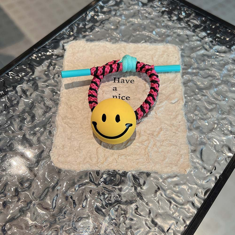 AN4882彩色高彈力黃色笑臉髮圈2024.05.17