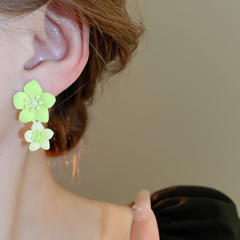 EA9475夏季韓系小清新甜美花朵銀針耳環2024.04.16