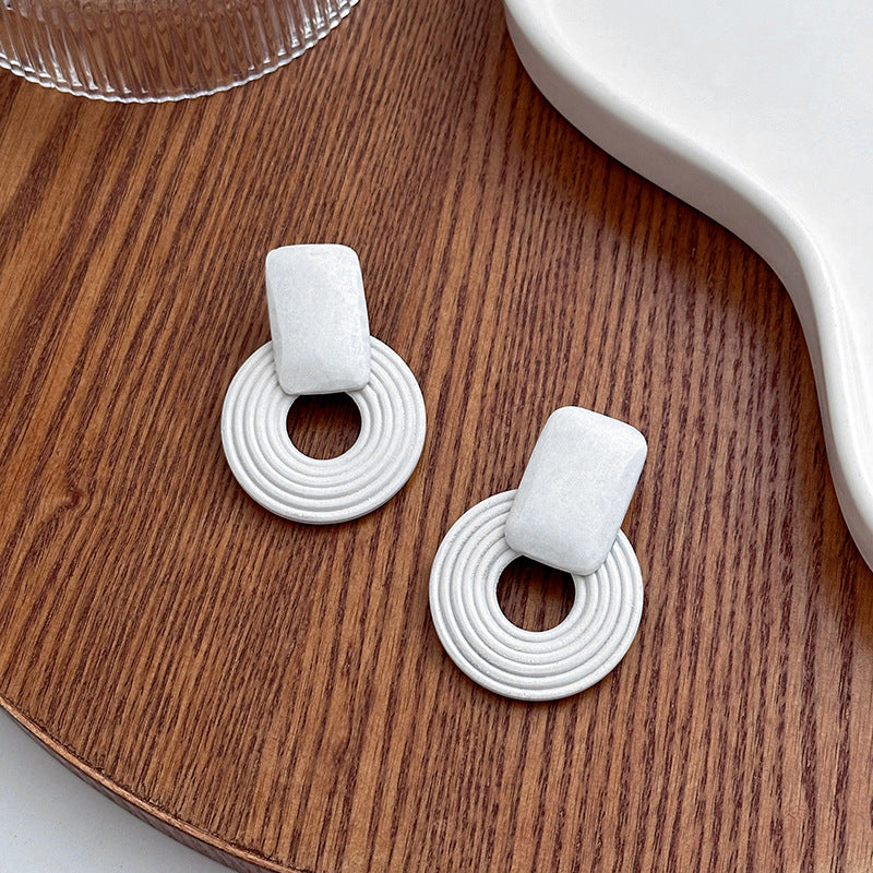 HM5351誇張原木波西米亞幾何圓形耳環2024.03.05