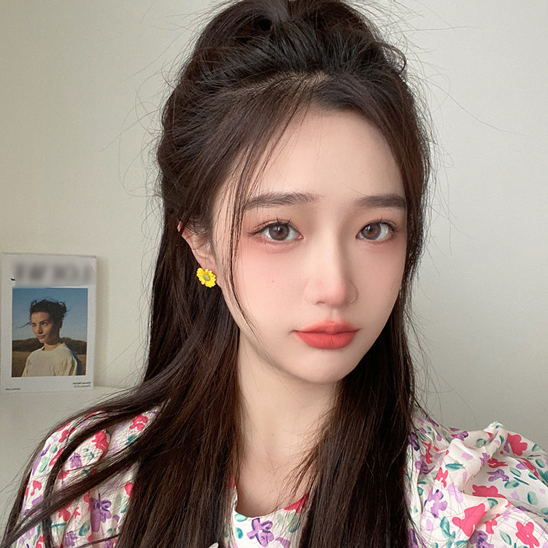 BJ2536甜美小清新雛菊花朵S925銀針耳釘2025.07.22