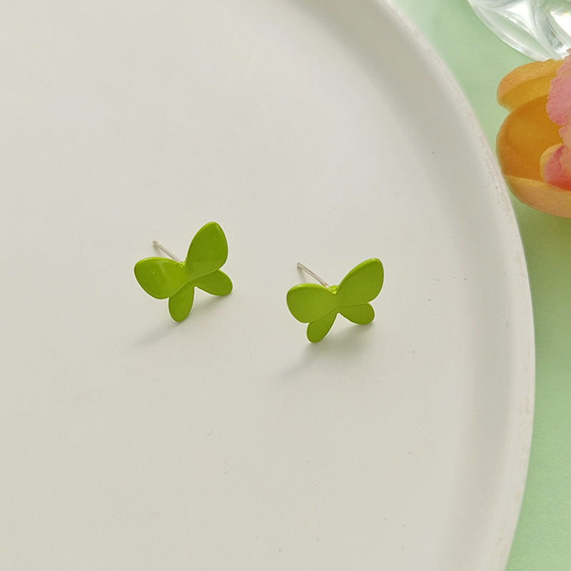 BJ5122個性優雅綠白花朵系列合集S925銀針耳環2023.06.13