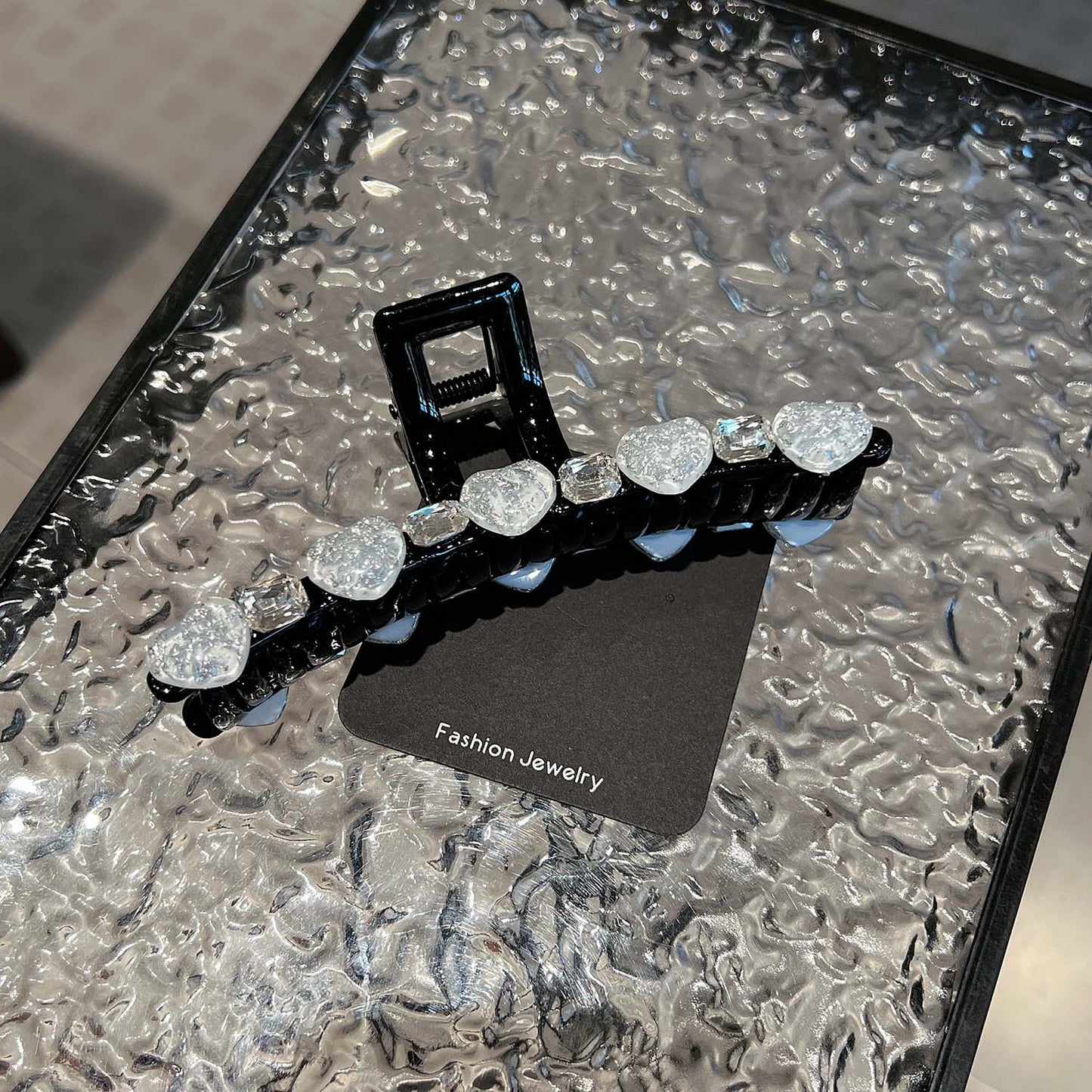 AA2291氣質百搭排鑽桃心抓夾大號鯊魚夾2024.08.13