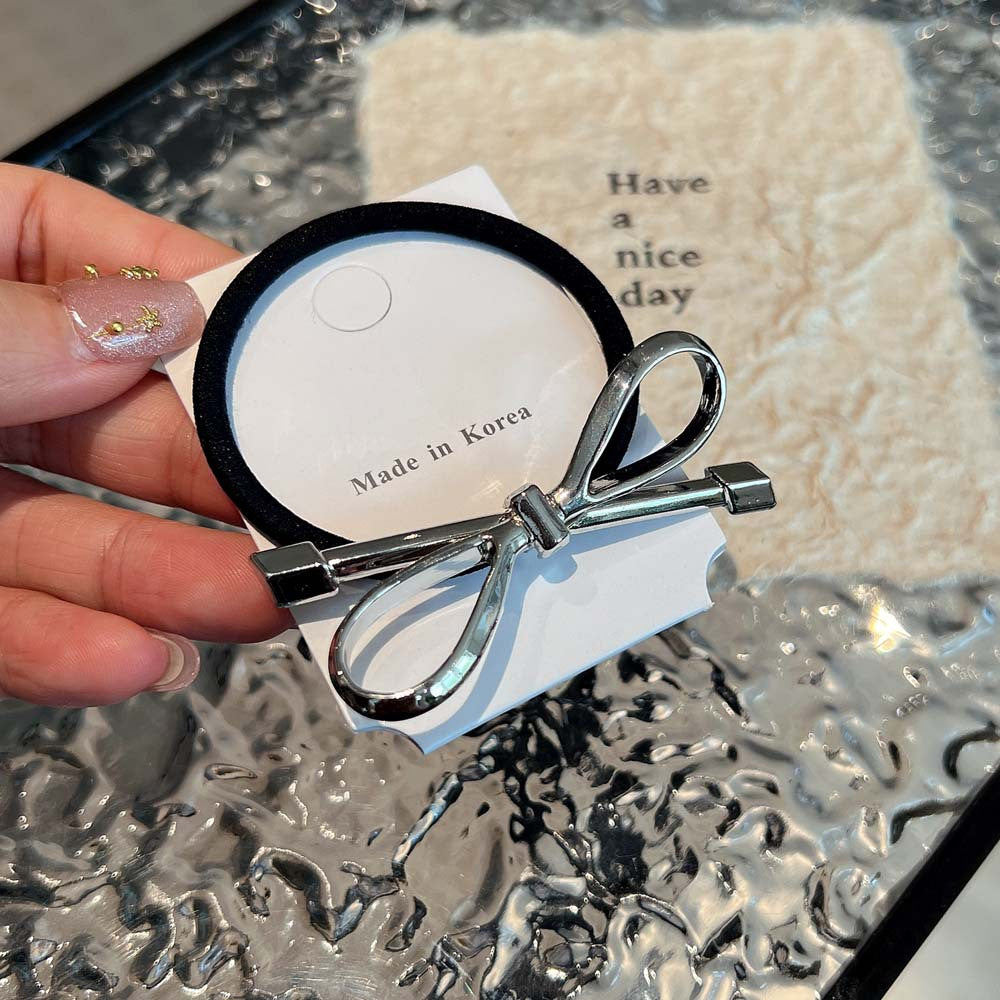 AN4182蝴蝶結金屬質感輕奢髮圈2024.05.07