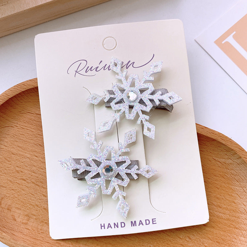 CK0708創意卡通水鑽雪花冰雪奇緣公主系列兒童髮夾2023.07.07