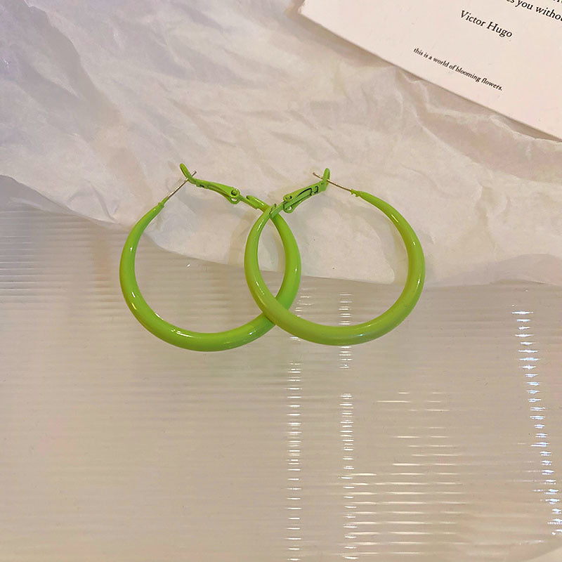 EN0100簡約滴油素圈銀針耳環2024.05.31