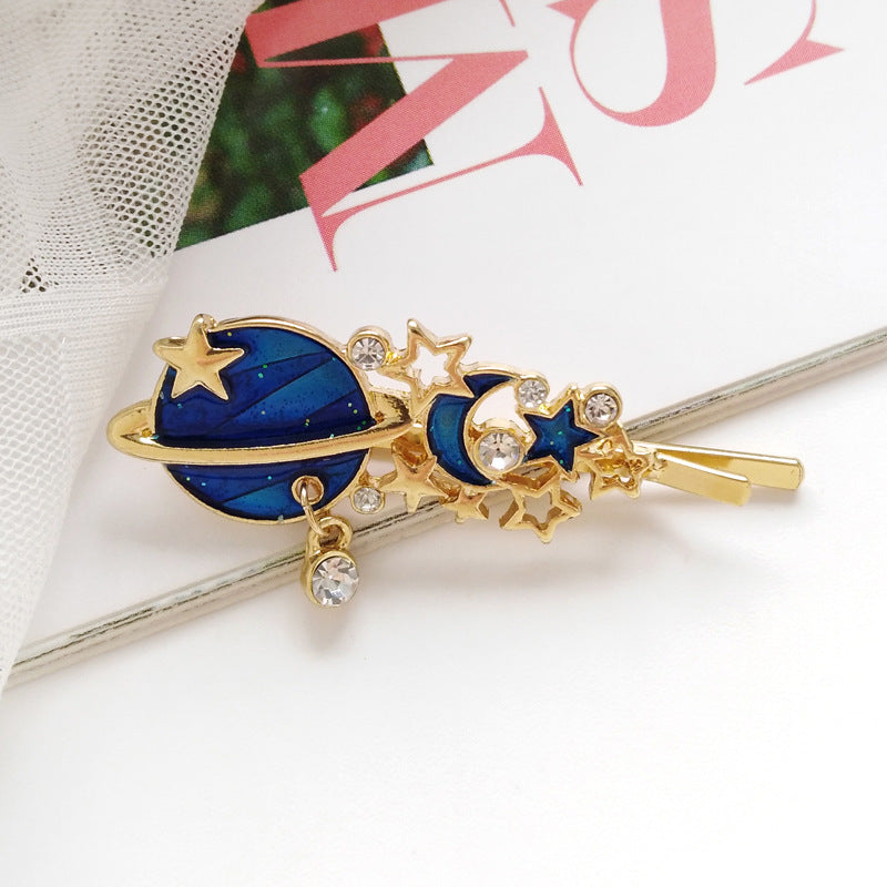 HA3091宇宙星星月亮藍色邊夾2023.04.21