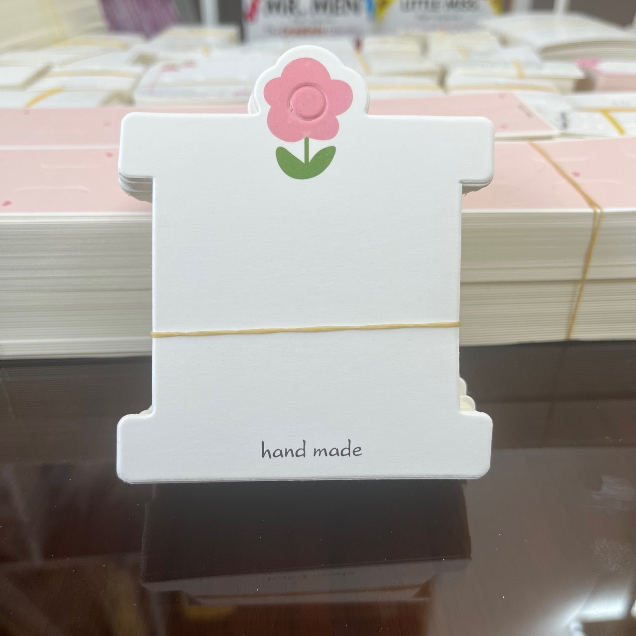 KP7582髮飾配件-小花工字髮圈卡紙