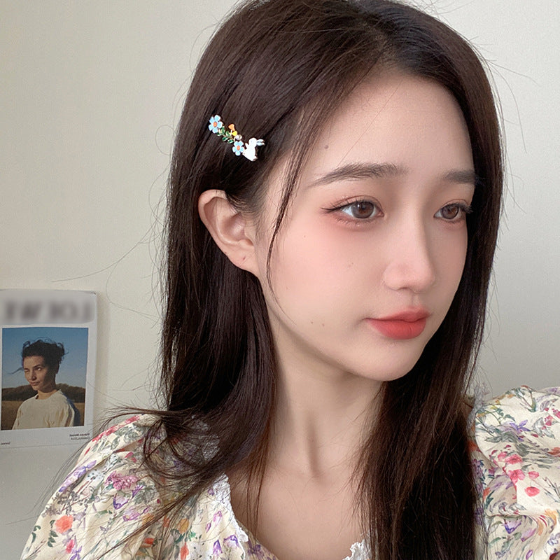 HA4065可愛小兔子邊夾少女一字邊夾劉海夾2023.04.14