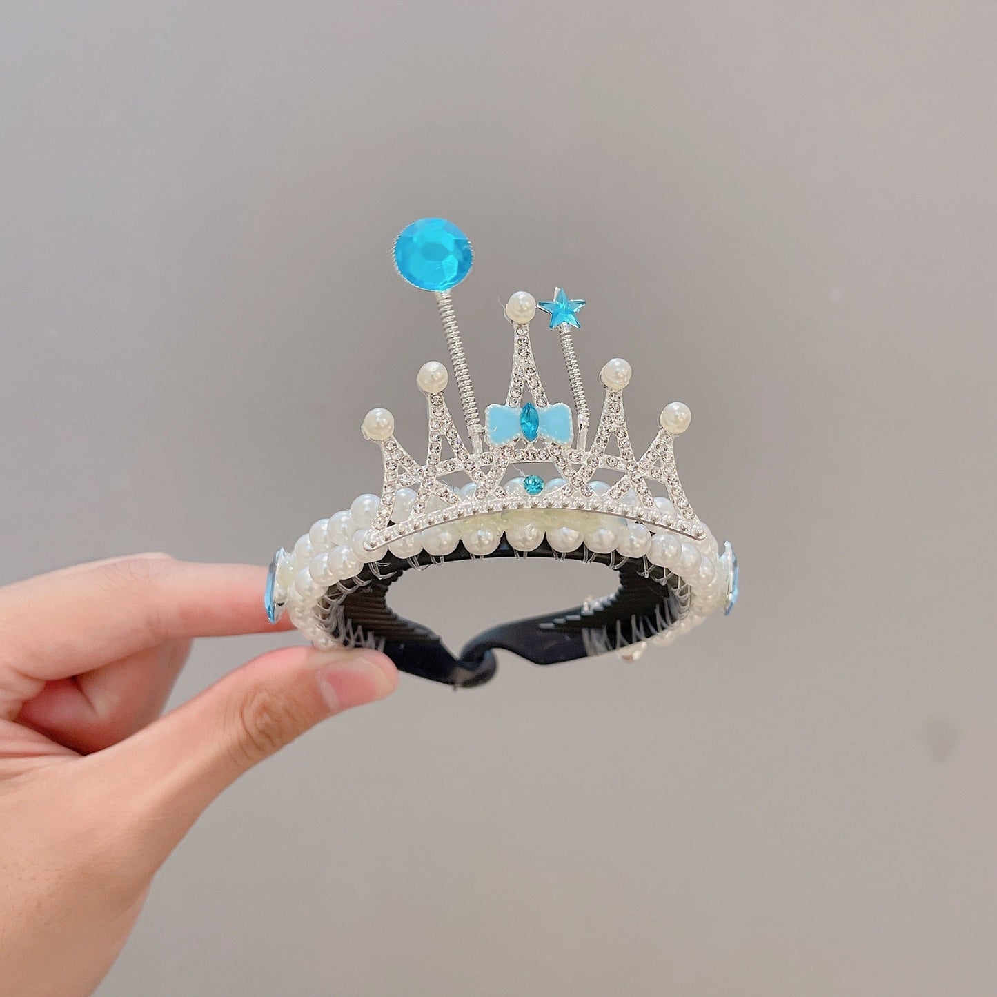 CA7091兒童冰雪奇緣馬尾扣女可愛小公主皇冠髮夾2023.04.11