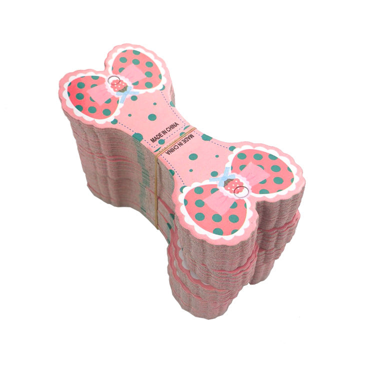 KP0942髮飾配件-韓版圓點蝴蝶結包裝卡紙