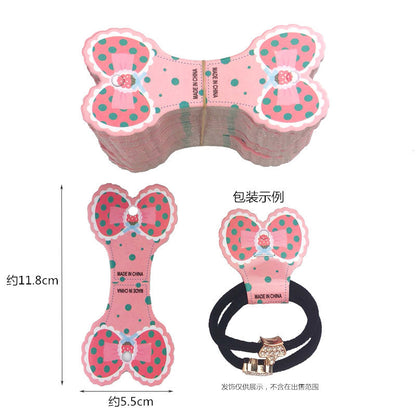 KP0942髮飾配件-韓版圓點蝴蝶結包裝卡紙