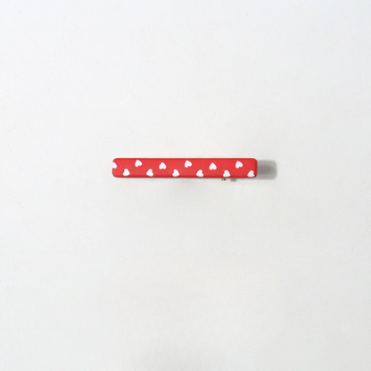 GJ2008甜美優雅日系少女心紅色格子波點側邊髮夾2024.06.04