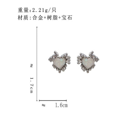 BH7441原創不規則金屬風愛心S925銀針耳釘2024.01.09