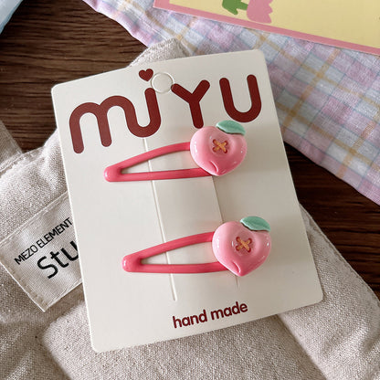 CJ0621可愛卡通兒童滴油彩色水果百搭女童髮夾2025.07.18