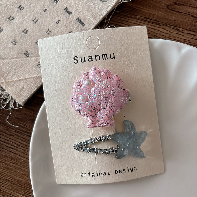 CJ0728韓系海洋公主清爽海星貝殼兒童夾髮2025.07.25