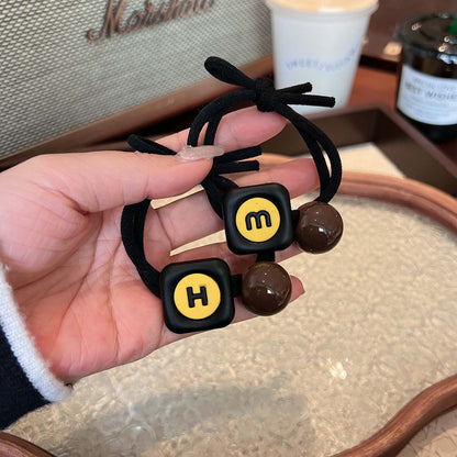 ✨清倉特賣✨AD6017磨砂字母金屬質感ins髮圈2024.12.13