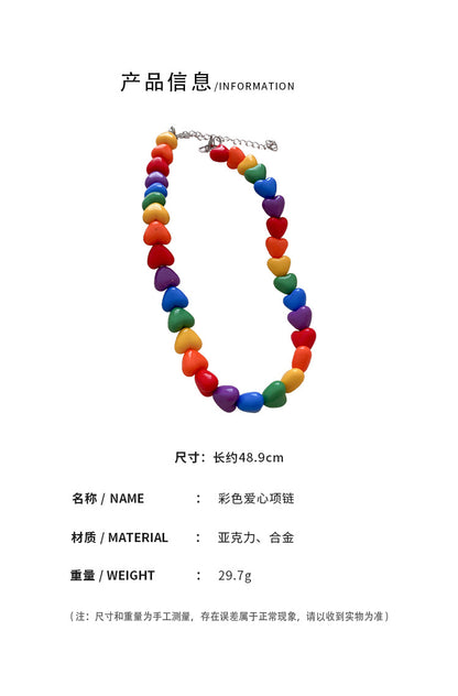 EN2040糖果色亞克力愛心個性項鍊2024.05.21