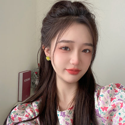 BJ2536甜美小清新雛菊花朵S925銀針耳釘2025.07.22