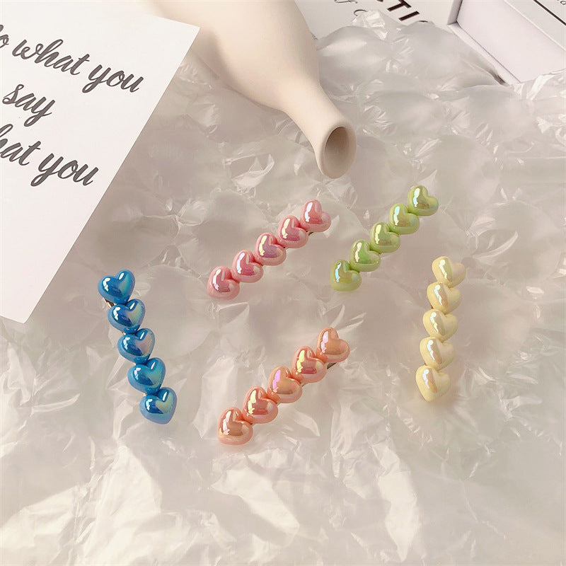 IM7602甜酷氣質炫彩人魚姬愛心髮夾2024.03.19