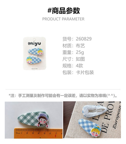CA0829彩色格紋卡通髮劉海BB夾2026.08