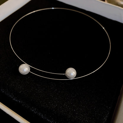 EN2395碎銀幾兩珍珠開口氣質項圈2024.05.21