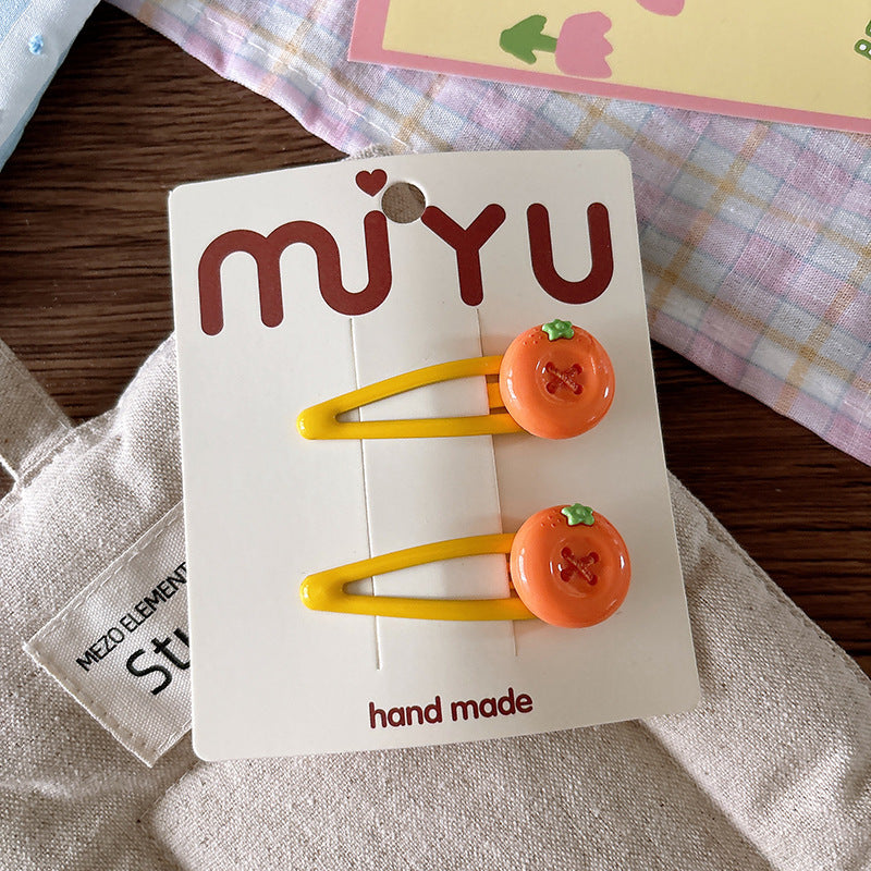 CJ0621可愛卡通兒童滴油彩色水果百搭女童髮夾2025.07.18