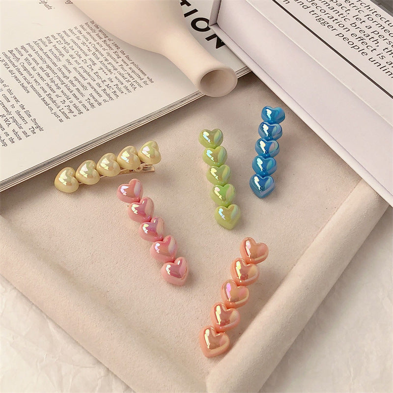 IM7602甜酷氣質炫彩人魚姬愛心髮夾2024.03.19