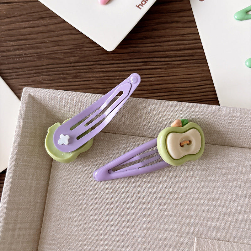 CJ0621可愛卡通兒童滴油彩色水果百搭女童髮夾2025.07.18