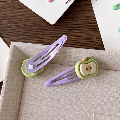 CJ0621可愛卡通兒童滴油彩色水果百搭女童髮夾2025.07.18