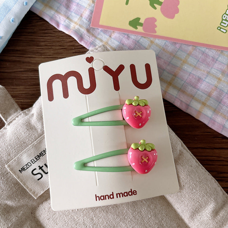 CJ0621可愛卡通兒童滴油彩色水果百搭女童髮夾2025.07.18